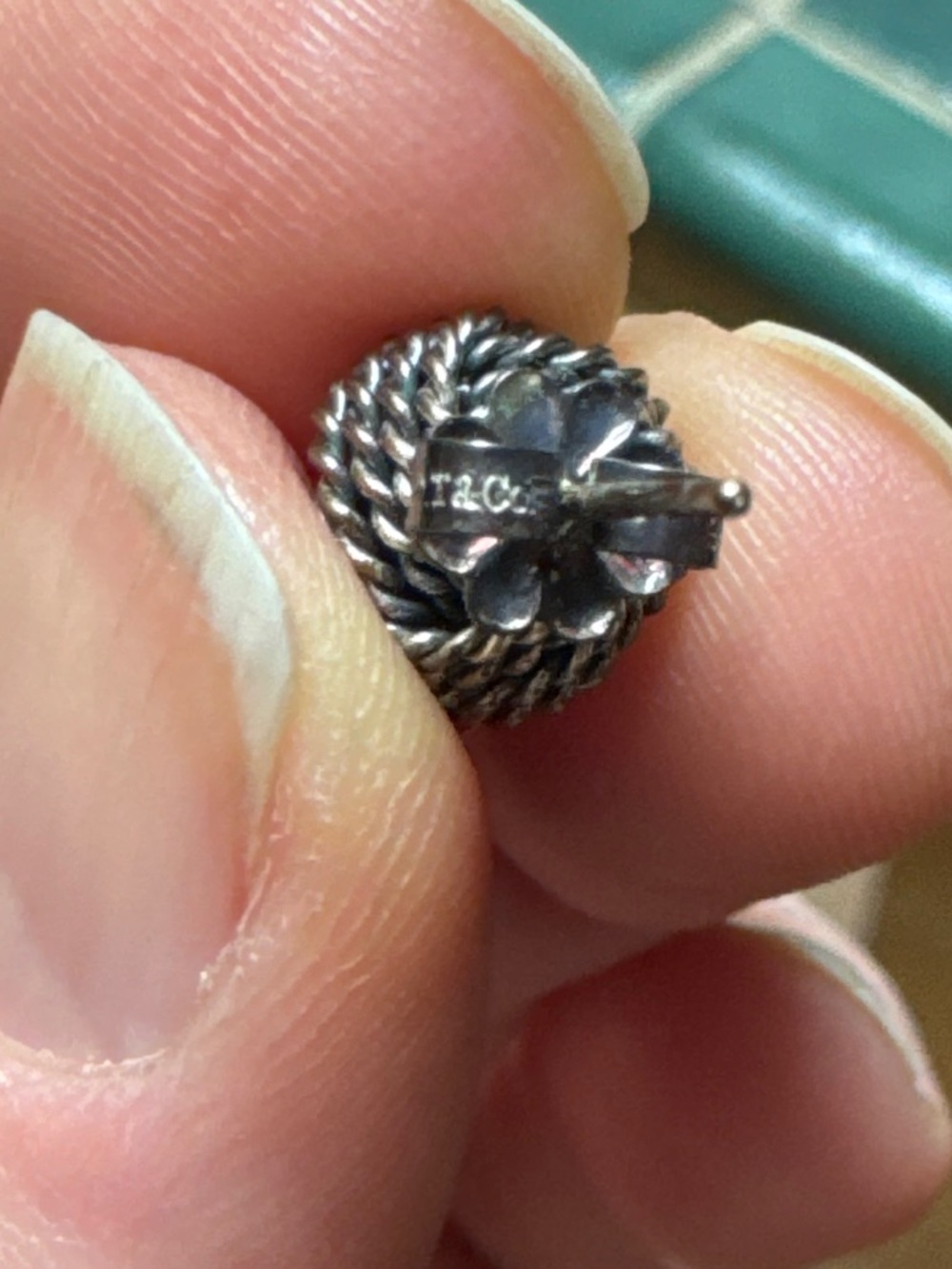 Authentic Tiffany & Co. Somerset Twist Knot Stud Earrings 🩵 - Picture 3 of 7